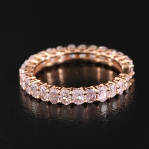 18K Rose Gold 1.80 CTW Pink Diamond Eternity Band - Picture 6 of 7